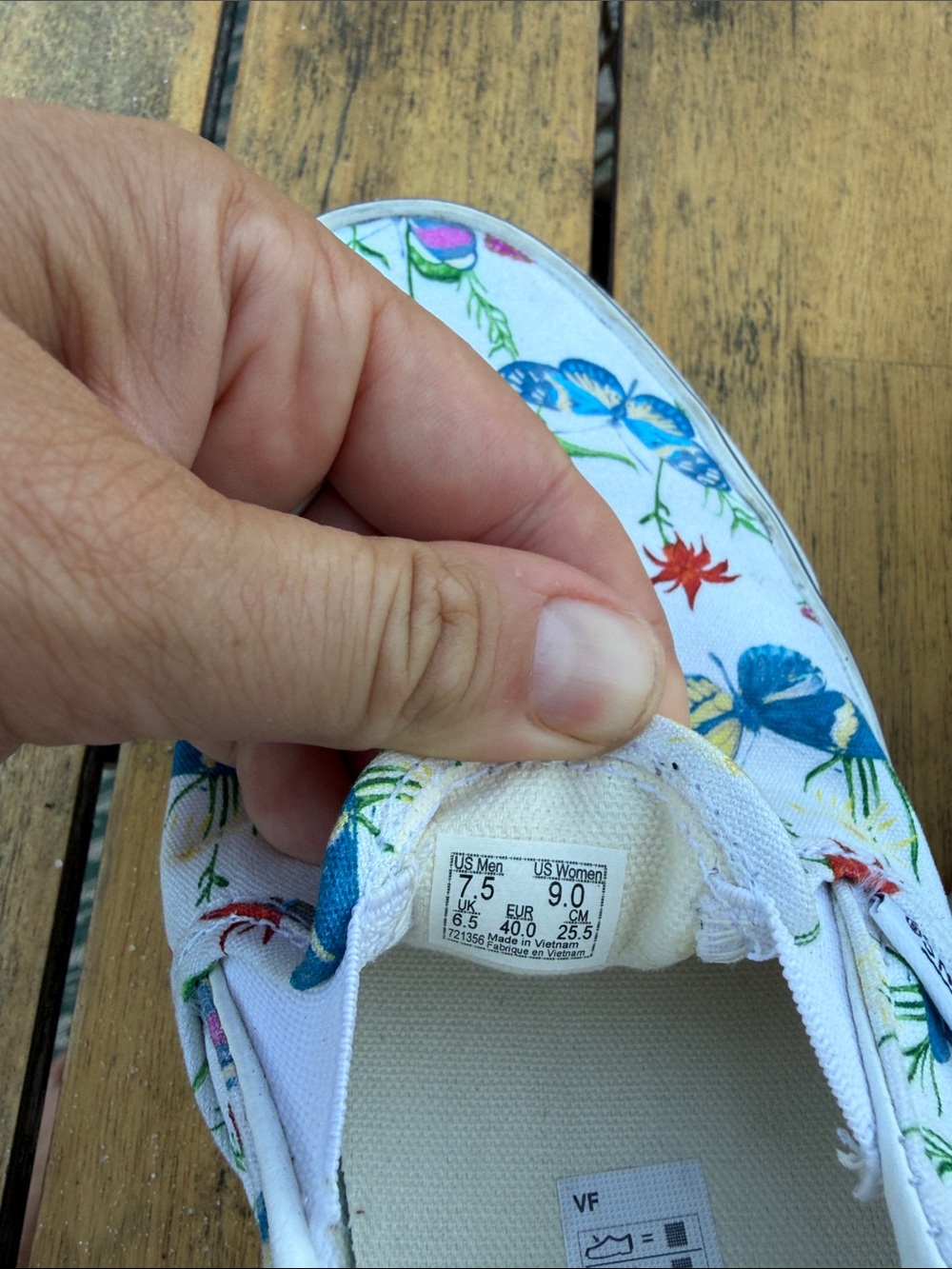 Vans Slip-On Sneakers Butterfly Print - Picture 4 of 4